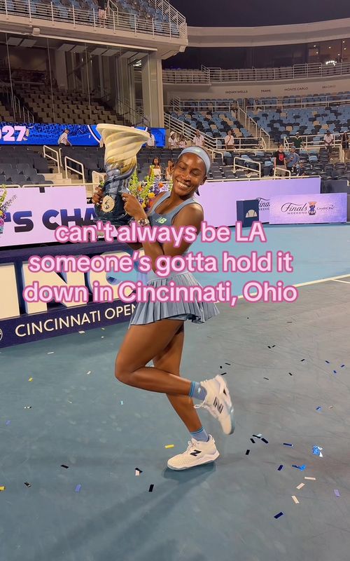 Cincy Champ🥳🥳🥳 #tennis #cocogauff #champ #adela 