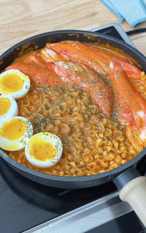 Buldak Imitation Crab Boil @anali #buldak #cooking #Foodie #fypシ゚viral #foodtiktok 
